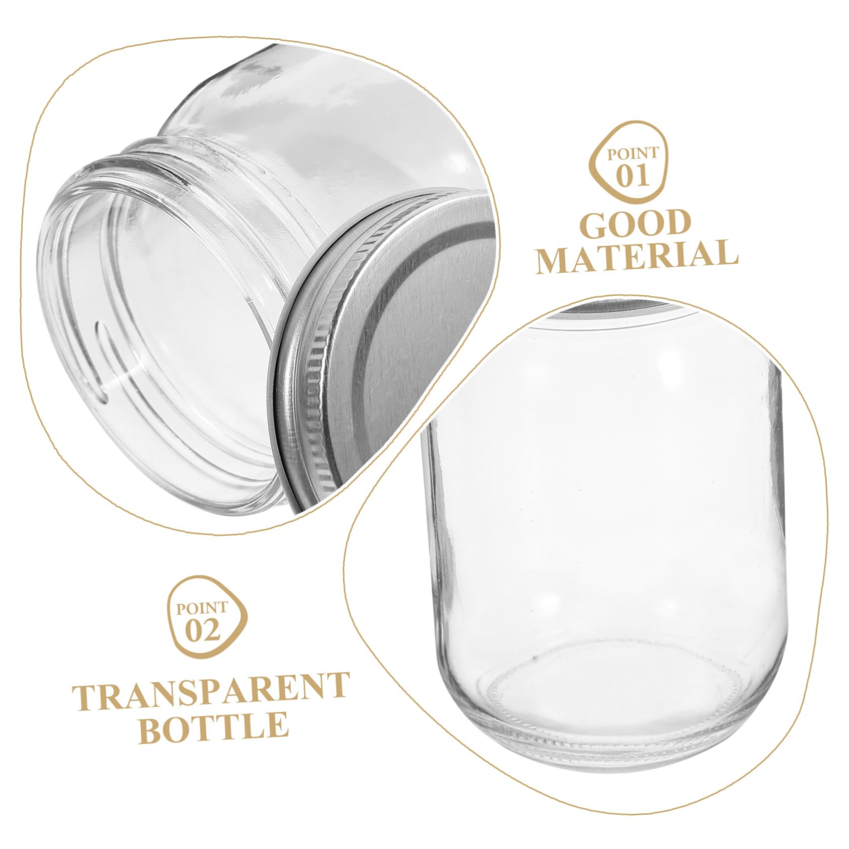 LIFKOME 4 Stück Mason Jar Einmachgläser Aus Glas Mit Deckel 380 Ml Transparente Honigspender Für Küche Und Haushalt Gefriergeeignet Und Wiederverwendbar