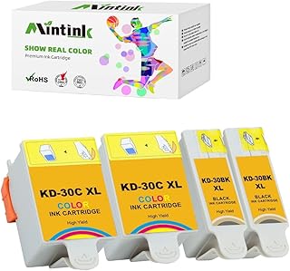 Compatible Kodak 30 30XL Ink Cartridge Work with ESP C315 C310 Ink Cartridges Combo Pack, High Yield Works with Kodak ESP 3.2 ESP C110 Office 2150 2170 Hero 3.1 Hero 5.1 Printers, Kodak 30 2BK 2C
