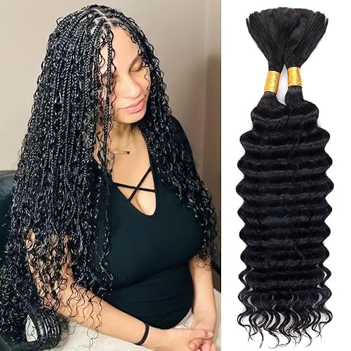 Extensiones de cabello humano virgen brasileño 100 % sin procesar para trenzar, 100 % sin procesar, cabello humano micro trenzado, 3.53 oz, sin
