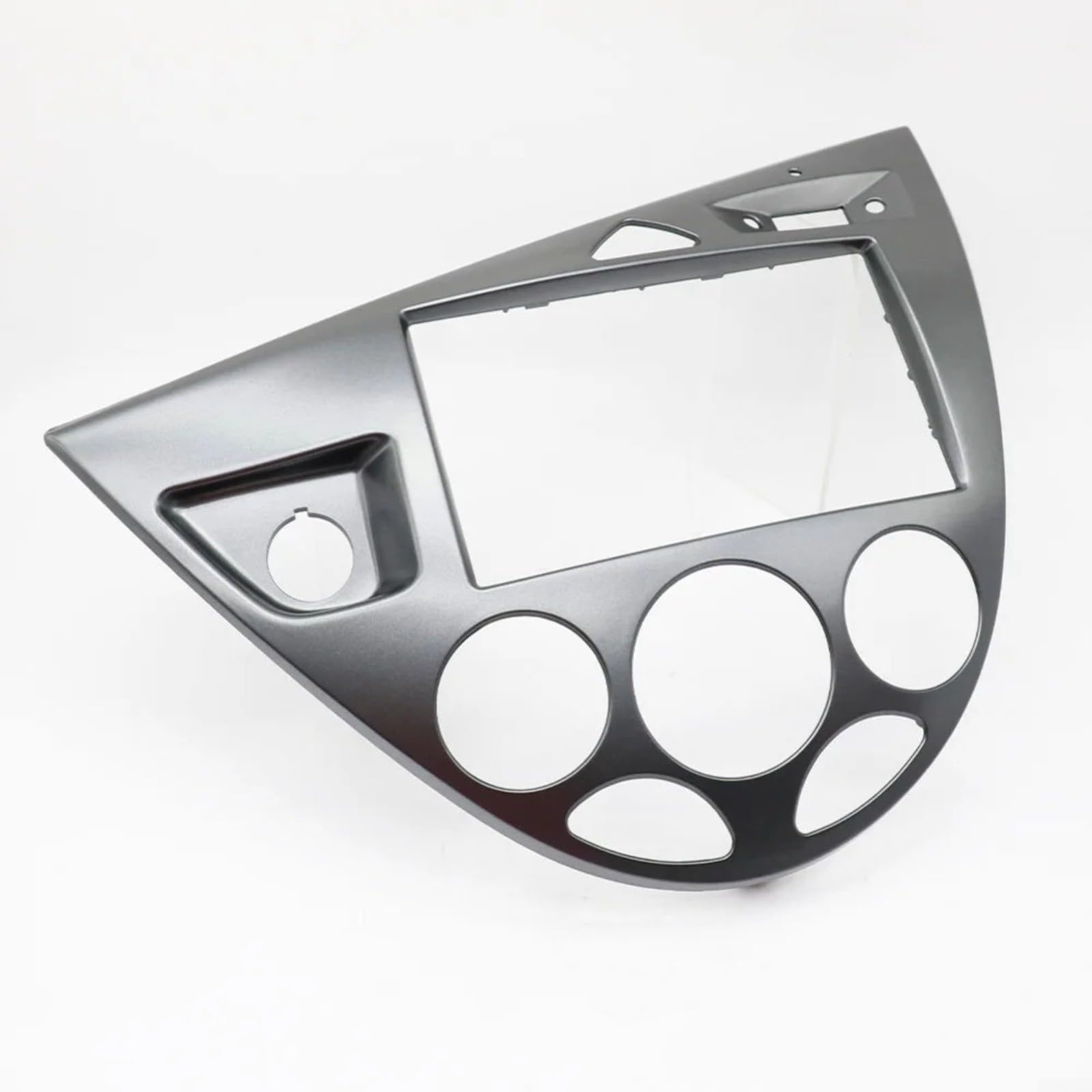 Mascherina per autoradio 2 DIN, per Ford Focus Mk1 e Fiesta (1998-2006), LHD, plastica ABS, nero opaco o grigio argento, adatto per radio Dual DIN da 7 pollici (Silver Gey)