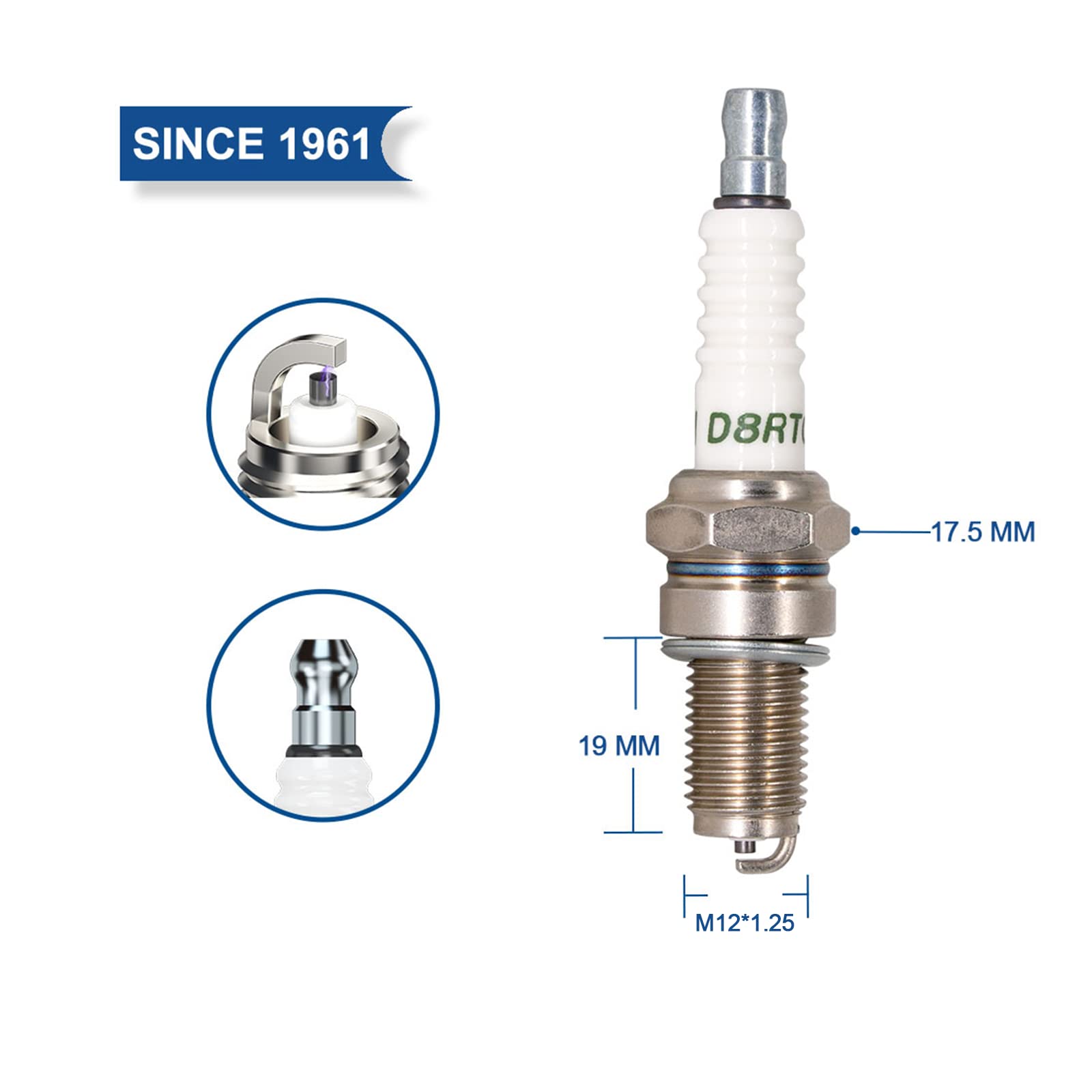 Amazon.com: 4PK TORCH D8RTC Spark Plug Replaces for NGK 4929