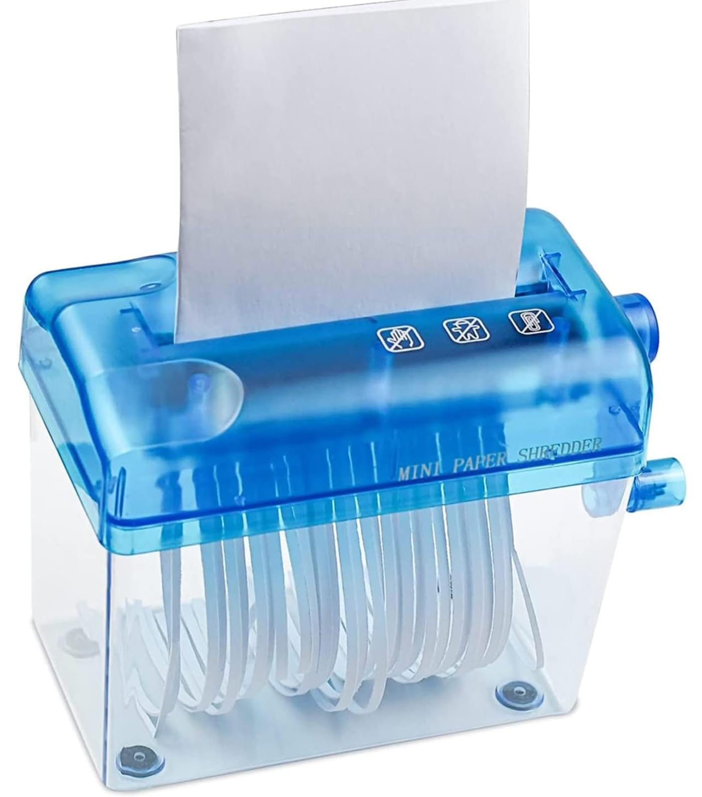 CooToly A6 Mini Manual Hand Paper Shredder Blue