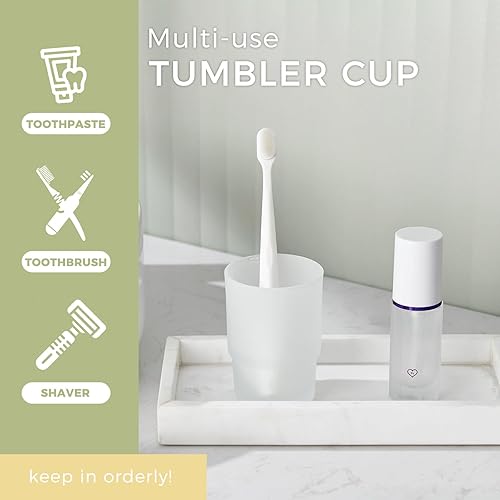 Miniatura 6 de Vaso de vidrio, vaso de enjuague de baño esmerilado, vaso de repuesto para soporte de cepillo de dientes Aomasi