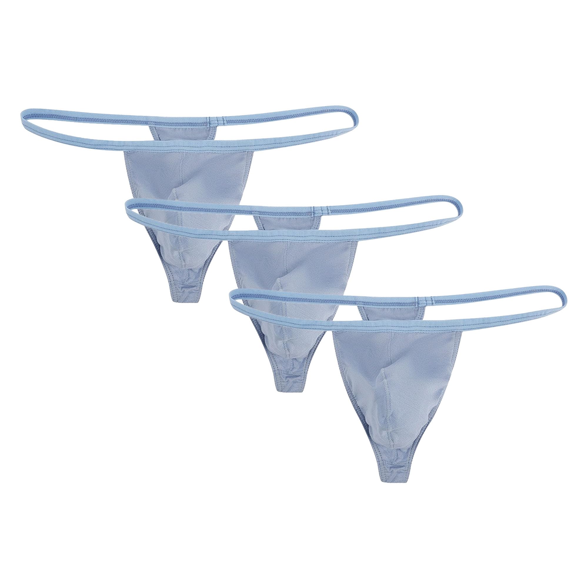 JEKE-DG Ropa interior elástica de talle bajo para hombre, tangas con bolsillos abultados, cobertura media, tangas en la espalda, paquete de 1 o 5 unidades