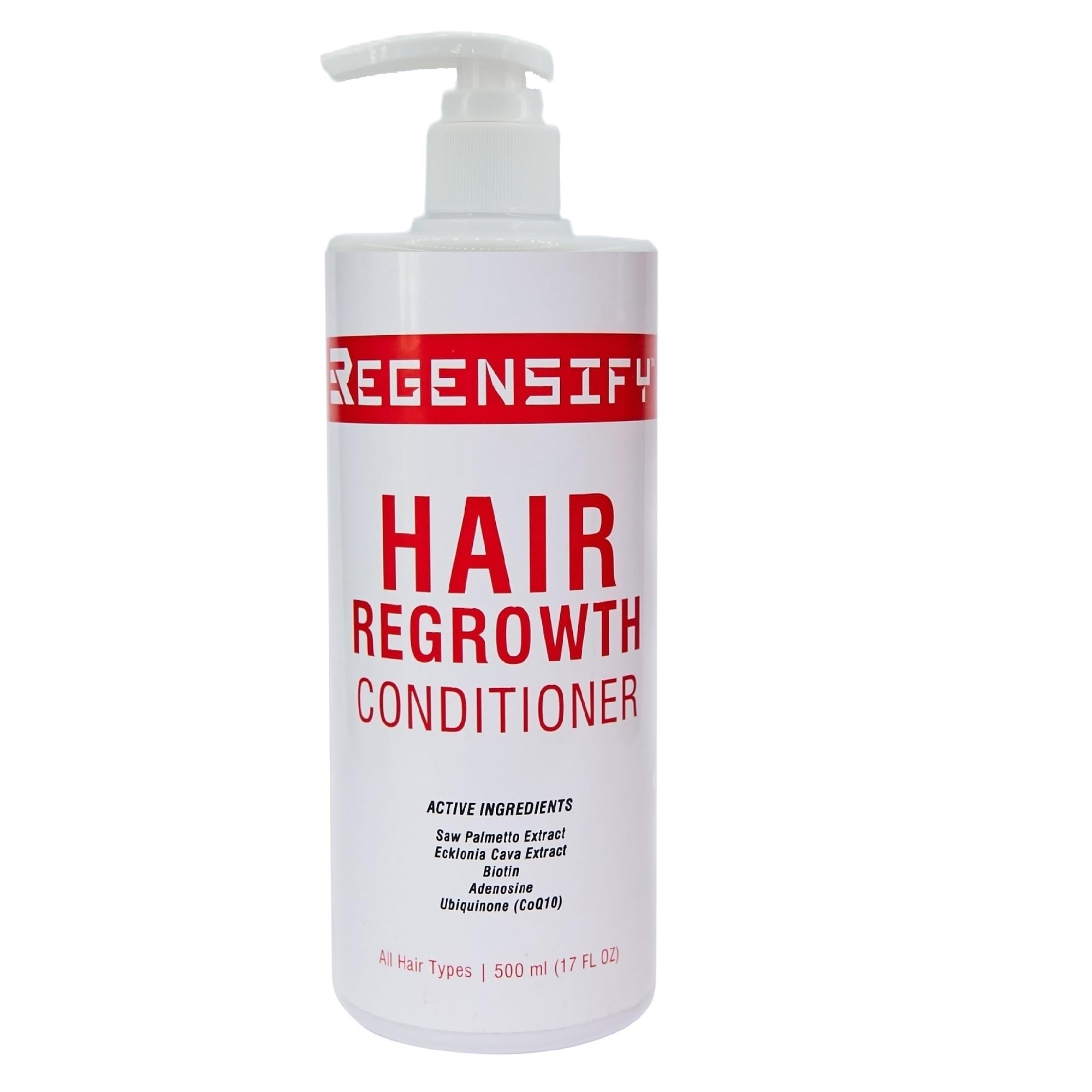 REGENSIFY Hair Regrowth Conditioner 500 ml (17 FL Oz) [Adenosine and Coenzyme Q10 Conditioner with Biotin & DHT Blockers]