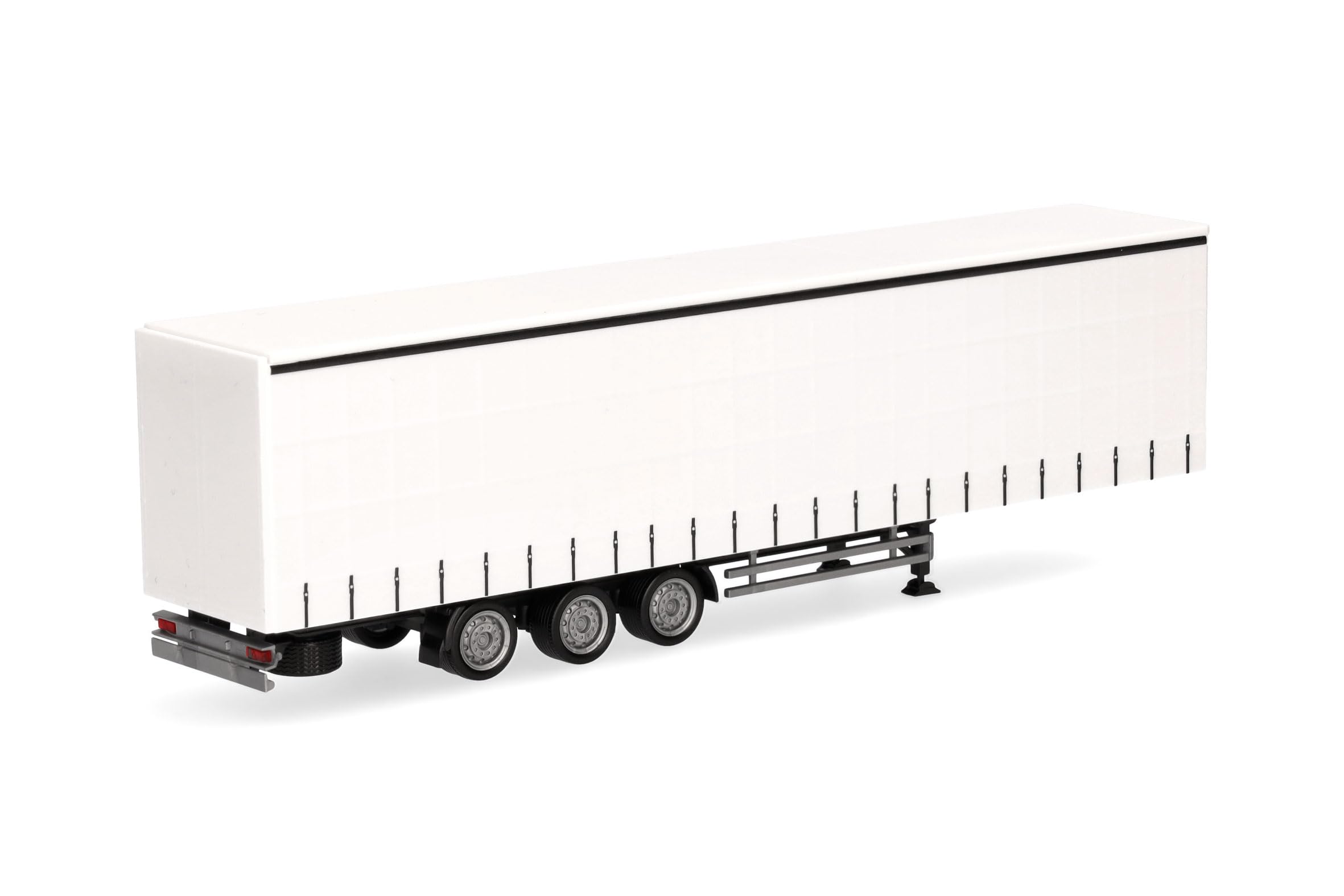 herpa Semirimorchio per tende low-liner, 3 assi, telaio in miniatura in scala 1:87, da collezione, made in Germany, plastica