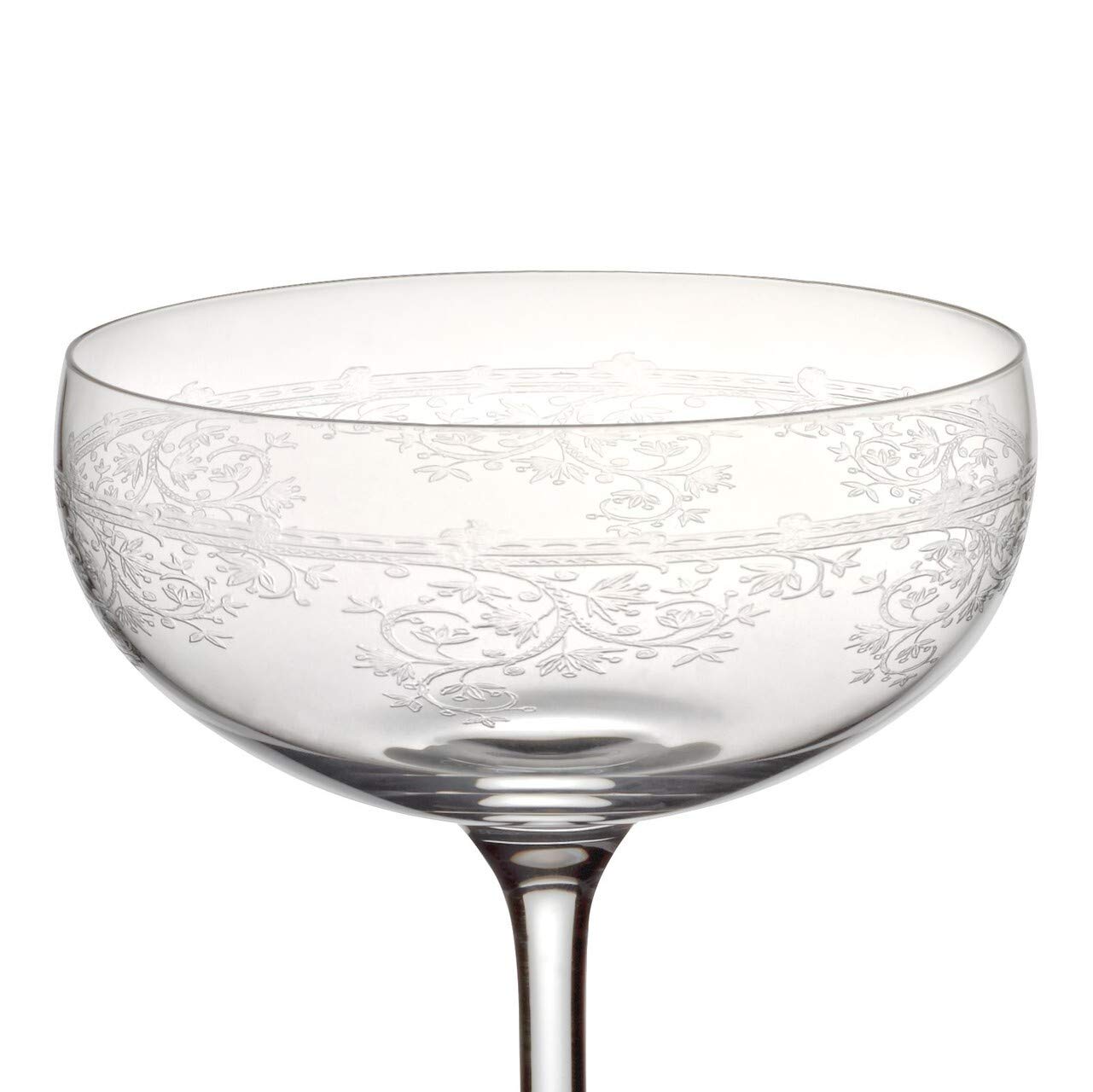 Sektschale 6er-Set Schaumweinschale Champagner Kristallglas 280ml Panto Floral