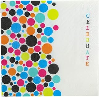 Lillian Collection Luncheon Printed Napkins Dots Celebrate Pack of 20