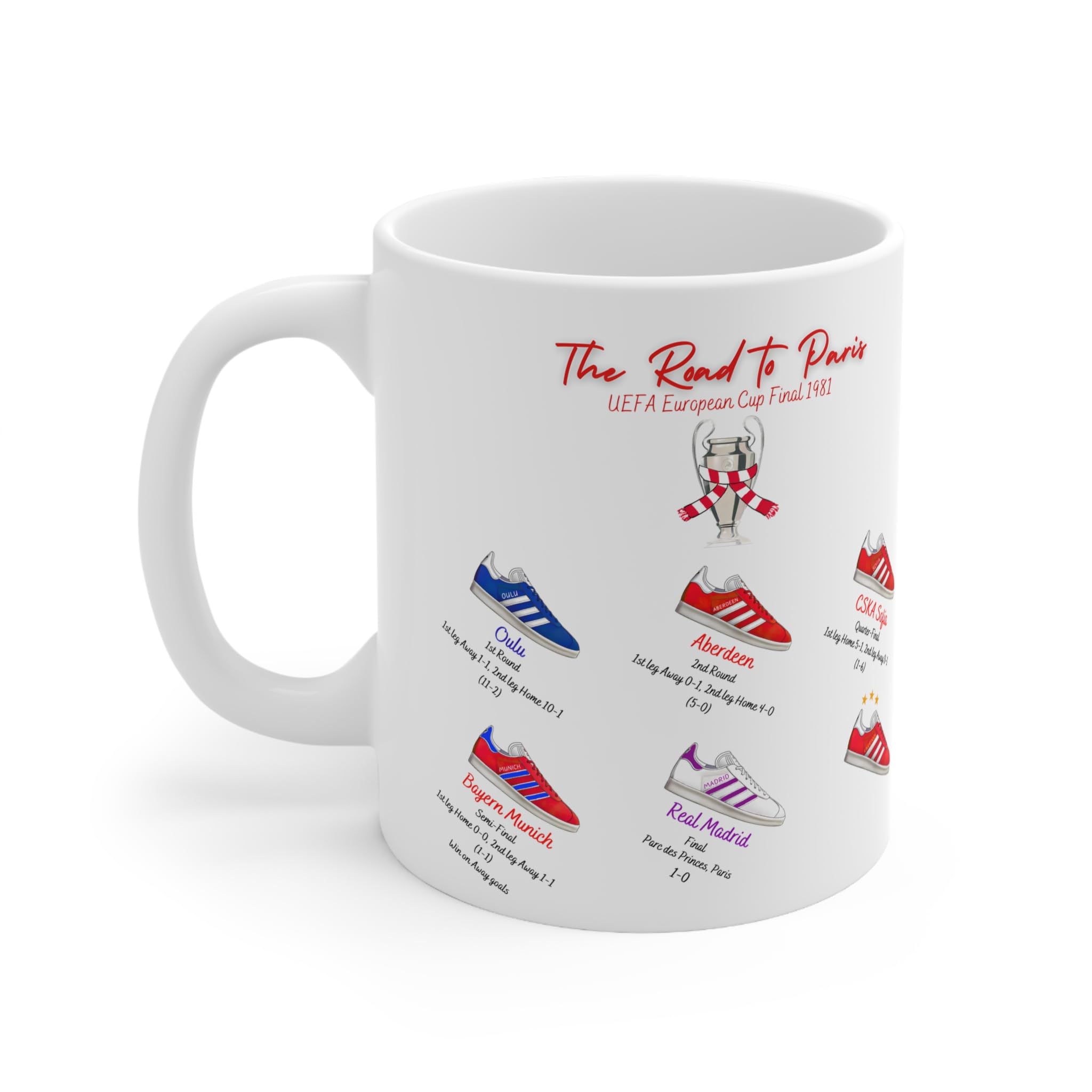 Liverpool Mug - 1981 European Cup 11oz Ceramic Coffee Mug, Liverpool Mug, Anfield, Anfield Gifts