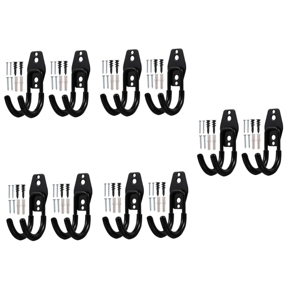BESPORTBLE 10piezas Soporte De Manguera De Jardín De Metal Resistente Colgador De Manguera Pared Gancho Organizador Multiusos Incluye Tornillos Diseño Duradero y Funcional