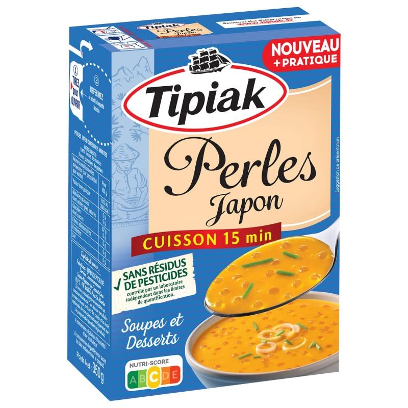 Tipiak Perles Japon : la touche d'exotisme pour vos plats de blés et céréales - 350g - Le Lot De 4