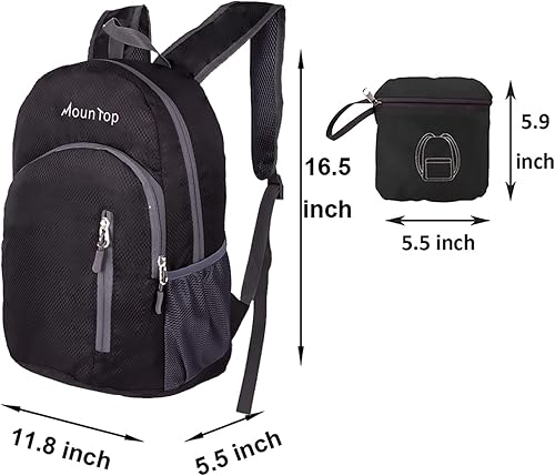 Miniatura 3 de MounTop Mochila resistente al agua plegable ligera al aire libre para viajes senderismo equitación