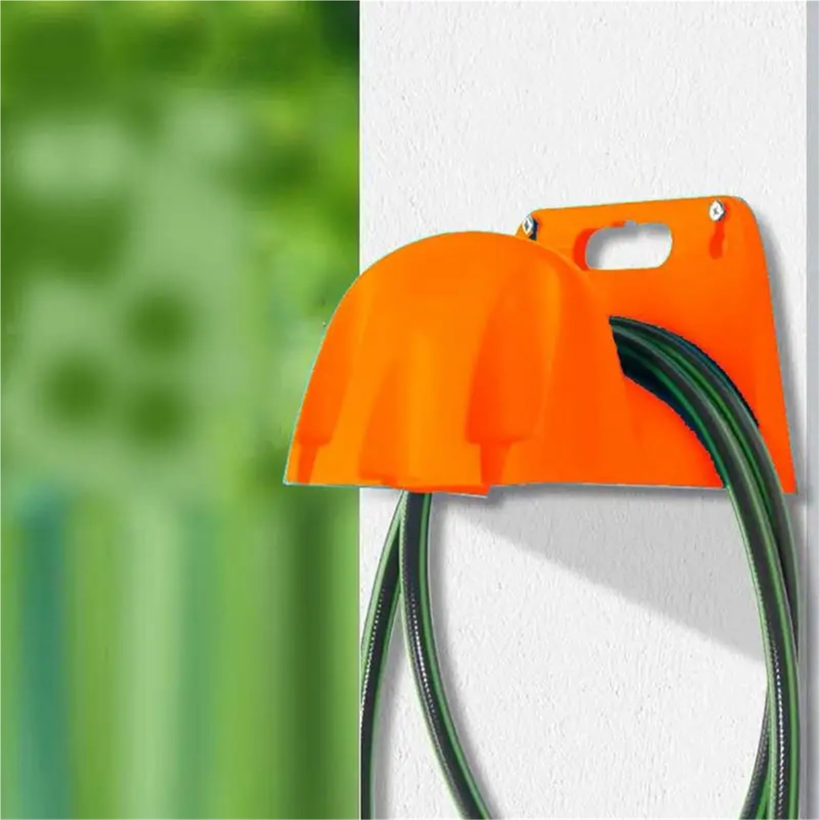 Soporte Manguera Jardin Ganchos y carretes de Almacenamiento for Manguera jardín, Colgador Agua, Soportes for tuberías agrícolas, Grifo Pared(Orange)