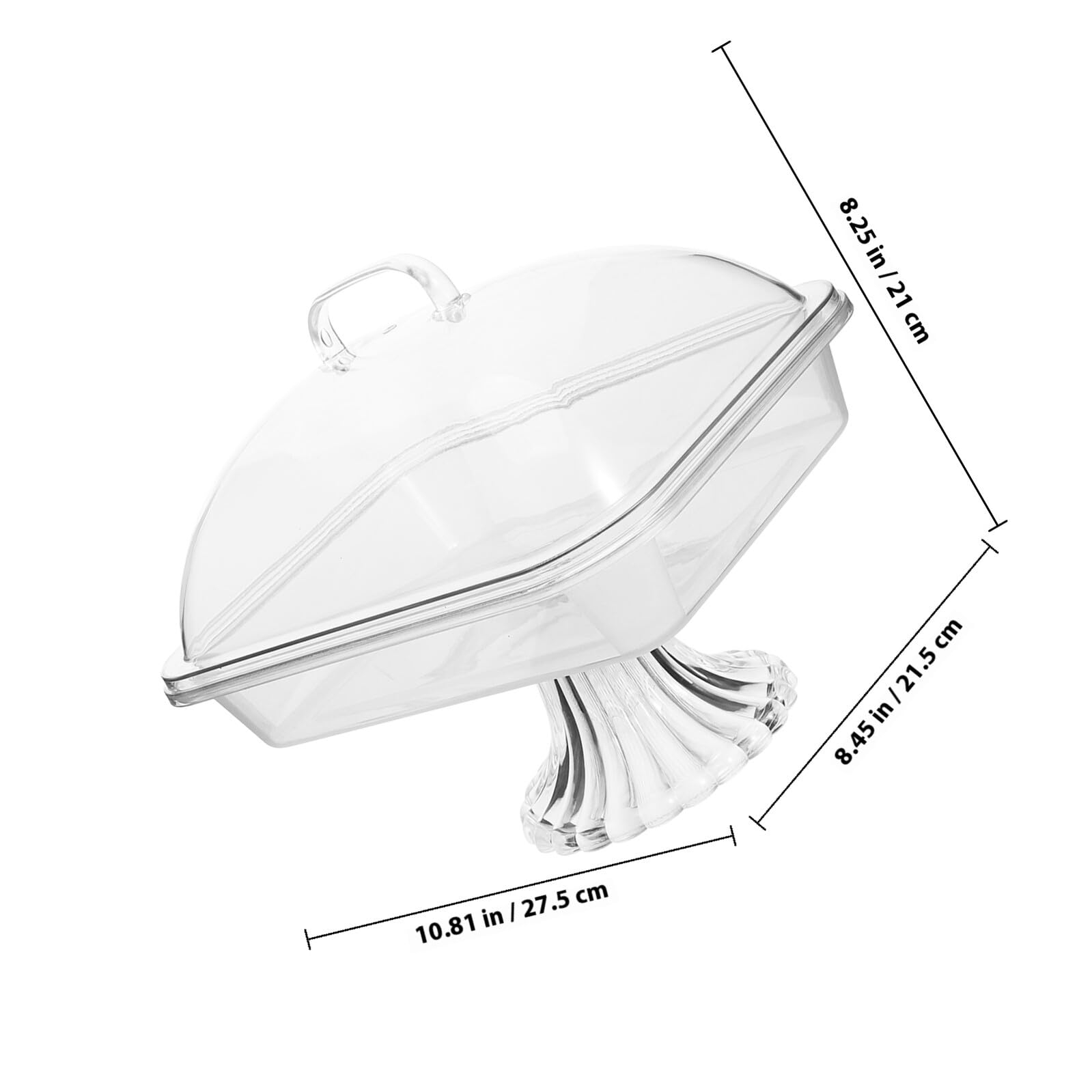 Alzata per Torte con Coperchio, Set 1 Pezzo, PC Trasparente