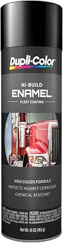 Dupli-Color Hi-Build Enamel Fleet Coating, Gloss, Black, 16 oz