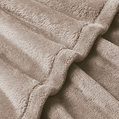 Exq Home Fleece Blanket Twin Size Beige Throw Blanket For Couch Or Bed - Microfiber Fuzzy Flannel Blanket For Adults Or Kids #TOP4