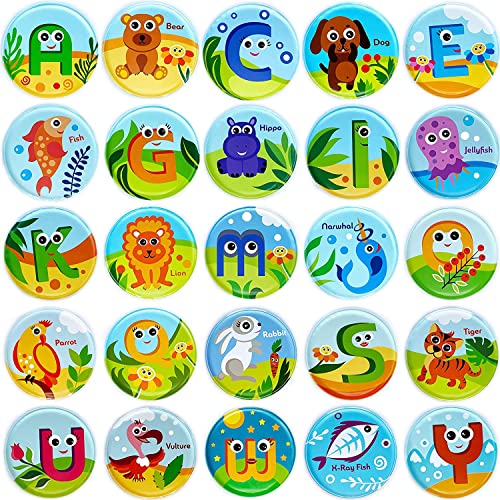babybibi Floating Animals & Alphabet Flash Cards for Bathtub. Preschool Learning Toddler Flash