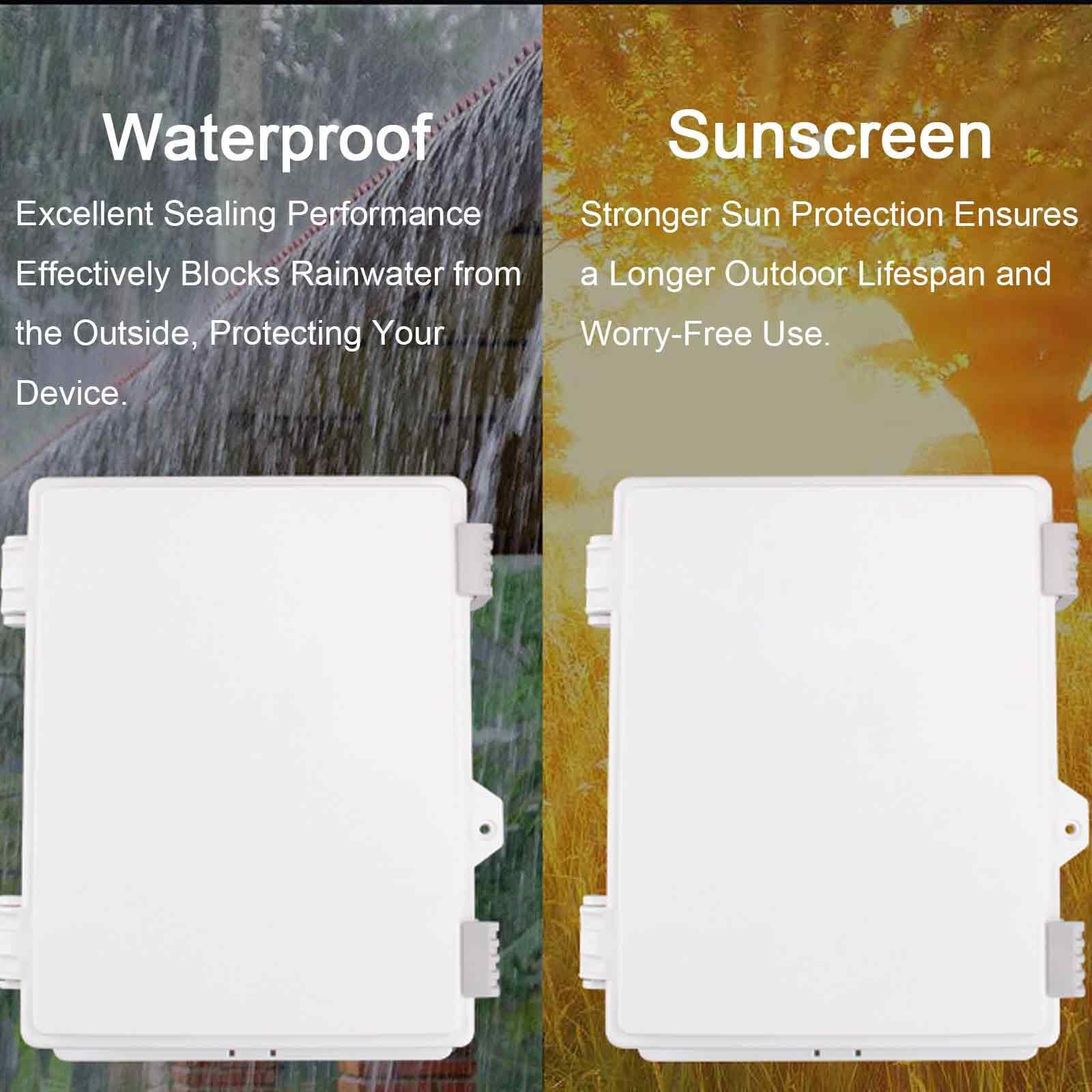 Abzweigdose Wasserdicht für den Außenbereich IP66, Verteilerkasten ABS-Kunststoffgehäuse für den Außenbereich, Grauer Deckelverschluss, für Heimwerkerprojekte(14x22x8cm/5.5x8.7x3in)