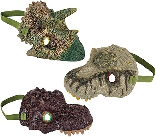 Miniatura 3 de Máscara de dinosaurio para niños, mundo jurásico, ideal para Halloween, tiempo de juego, cosplay