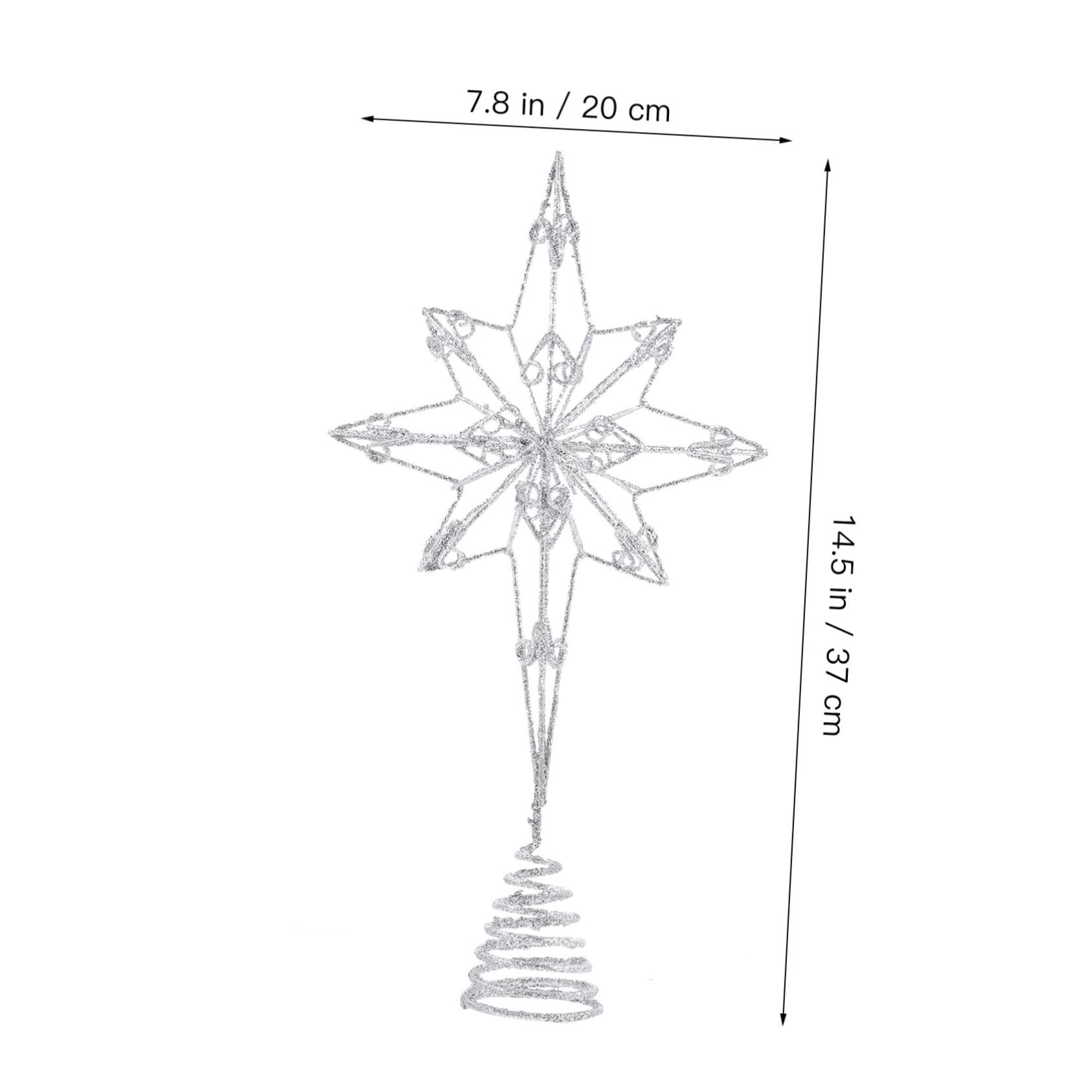 Ciieeo 2 Pezzi Puntale Per Albero Di Natale A Forma Di Stella Puntale Per Albero Di Natale Unico Stella Per Festival Decorazione Per o Di