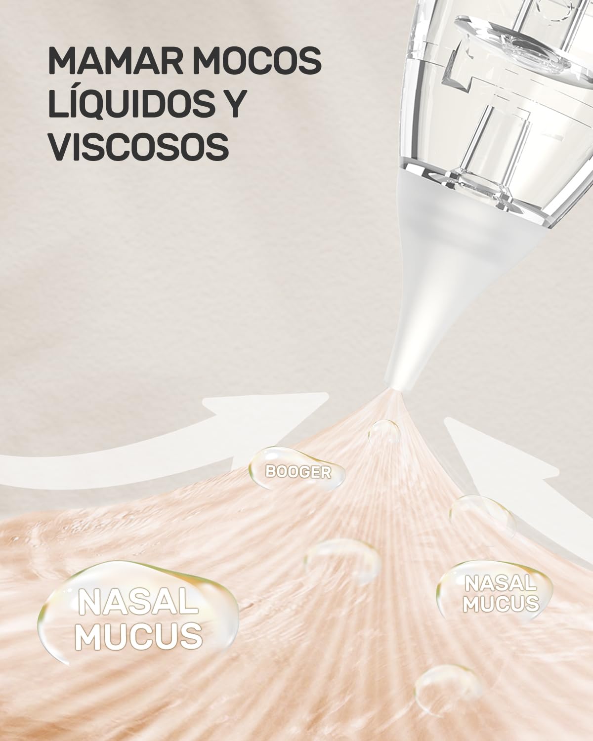 Aspirador Nasal Para Bebe Eléctrico, Succionador Nasal Bebé Recargable Con 3 Niveles De Succión Ajustables, Música Relajante Y 3 Puntas De Silicona