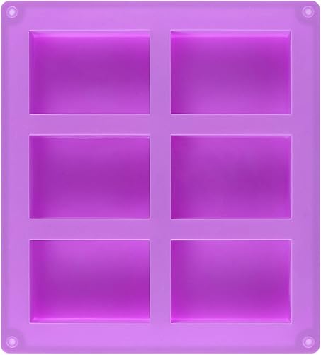 Miniatura 5 de KINJOEK - Paquete de 9 moldes de jabón de silicona de 54 cavidades, molde de silicona total para jabón hecho a mano, velas perfumadas, manualidades,