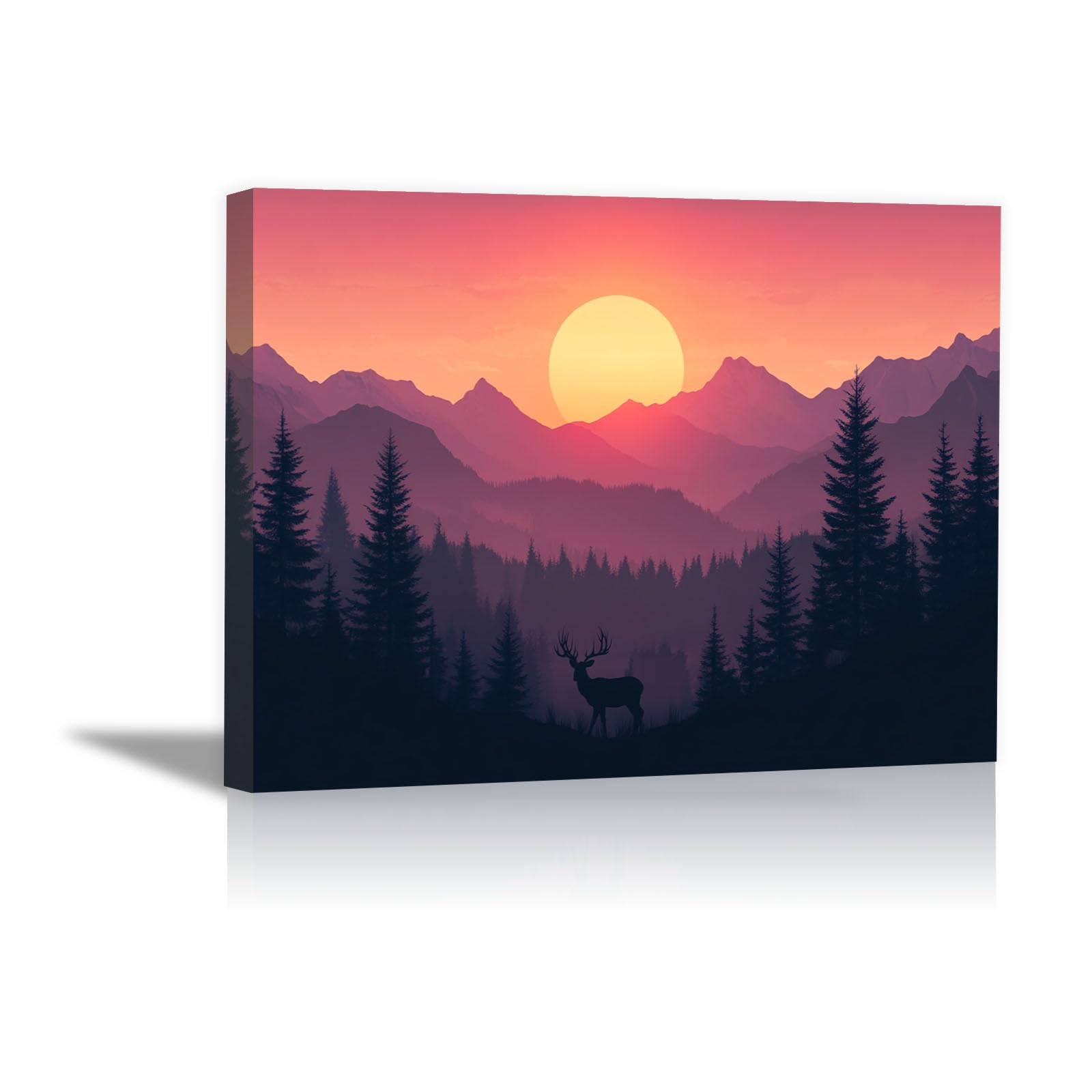 Coucher de soleil tableaux grand format pour décorer un bureau vide - 8