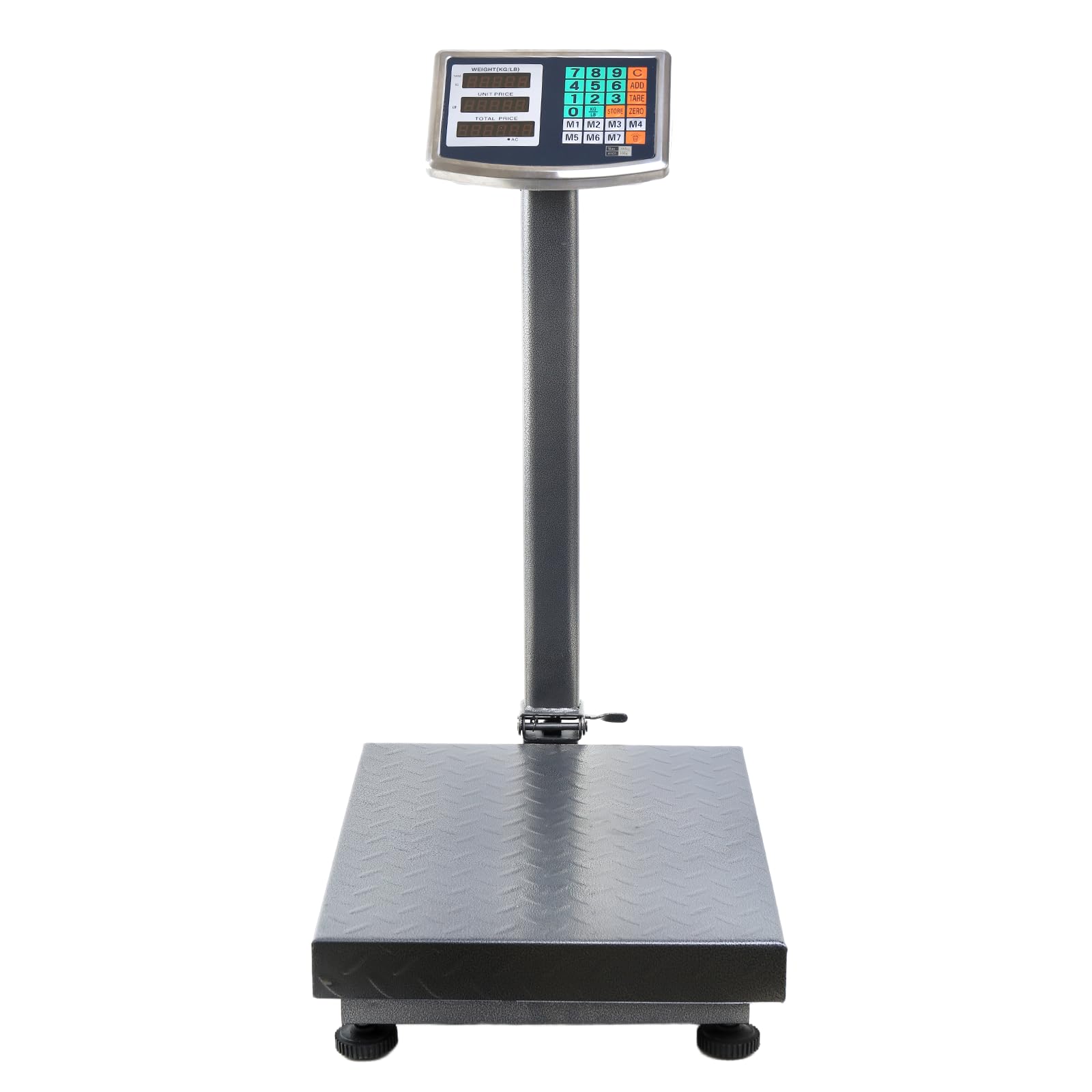 HF Bilancia a Piattaforma Digitale 150 kg Professionale 40×30 cm Display LED Batteria Ricaricabile
