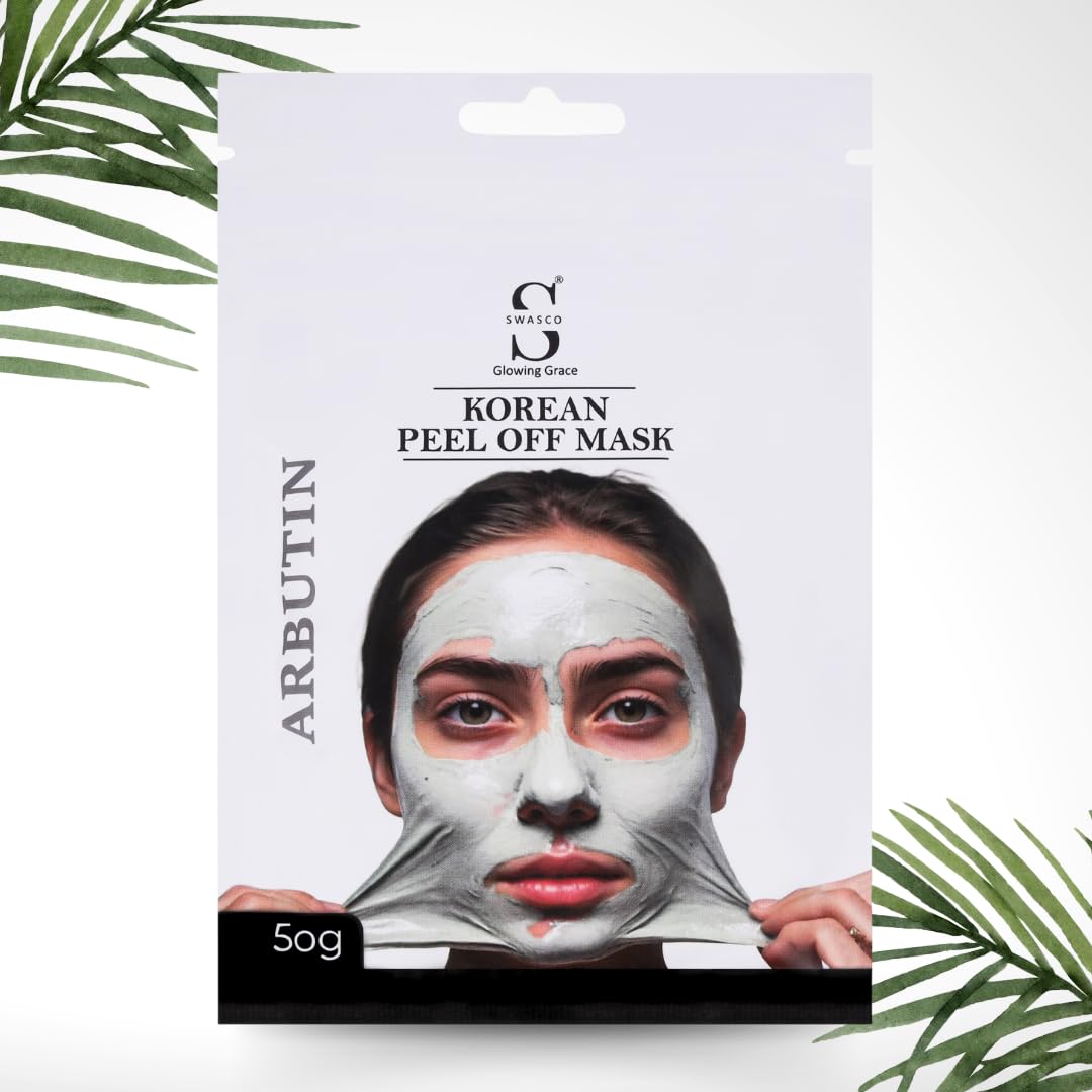 Swasco Korean Peel-Off Mask 50gm – Achieve Korean Glass Skin, Deep Cleansing & Glowing Radiance Instantly (Arbutin)