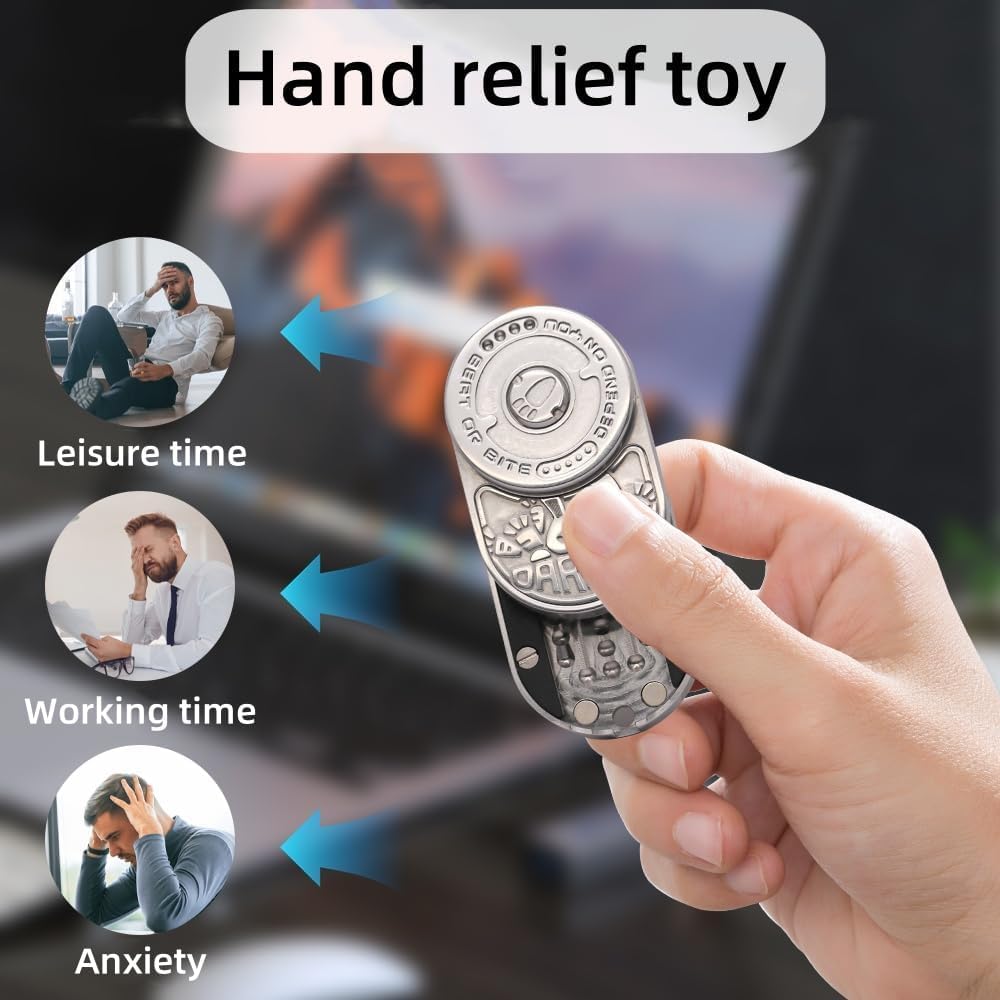 Fidget Slider metalowy magnes Fidget Push Card, wzór królika, zabawka ADHD dla dorosłych, zabawka antystresowa, prezent antystresowy, zabawka dekompresyjna, do biura