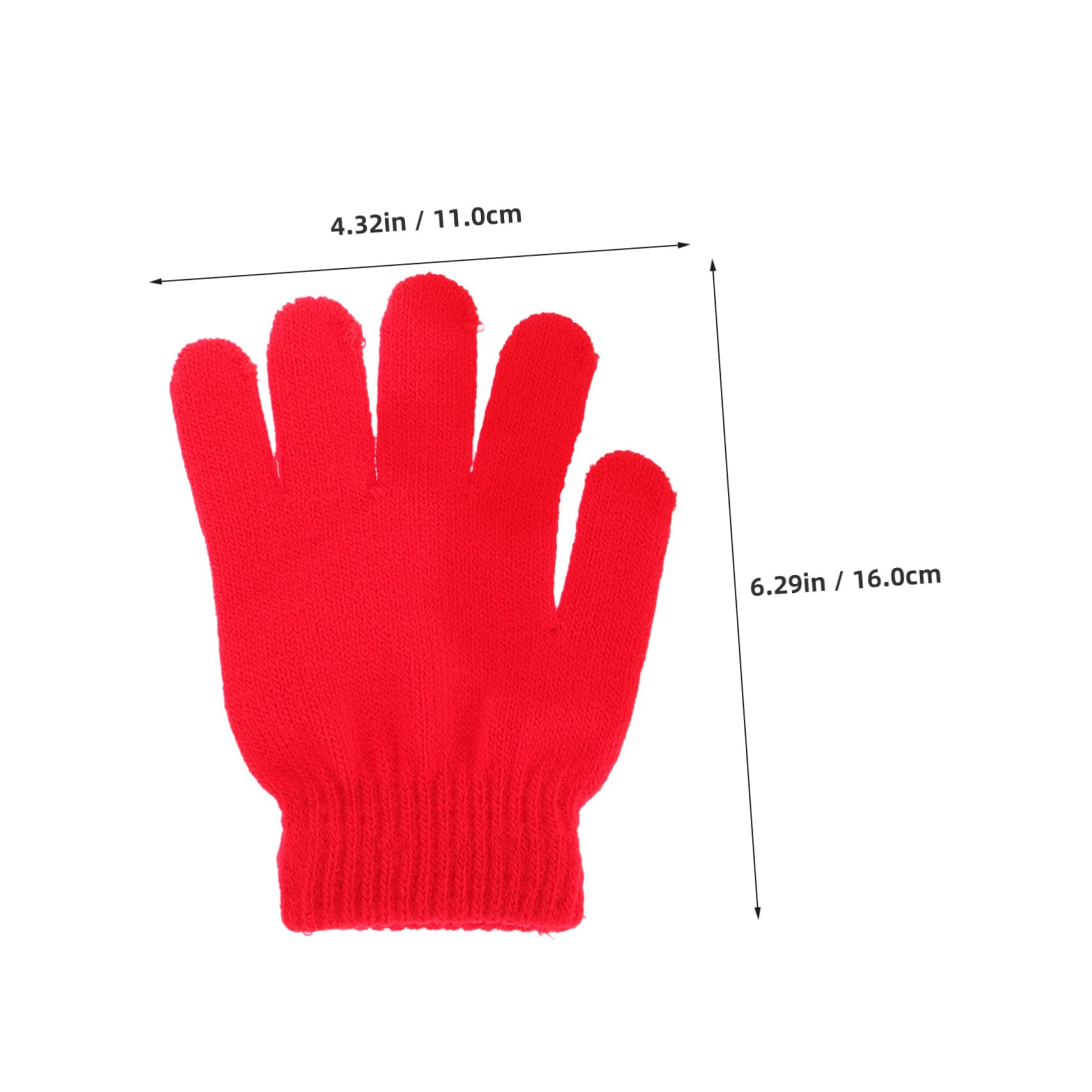 CALLARON Guantes de Invierno de Punto Rojo para Niños de 4 a 12 Años Diseño Sencillo y Ligero Cálidos y Elásticos para Actividades al Aire Libre y Viajes