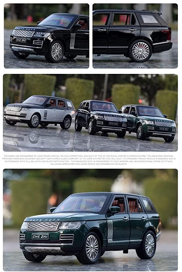 Image of Exclusive Alloy Metal Pull Back Die-cast Cars 1:24 Scale Model with Sound Light Mini Auto Toy for Kids (Colors as Per Stock)(Landroover)