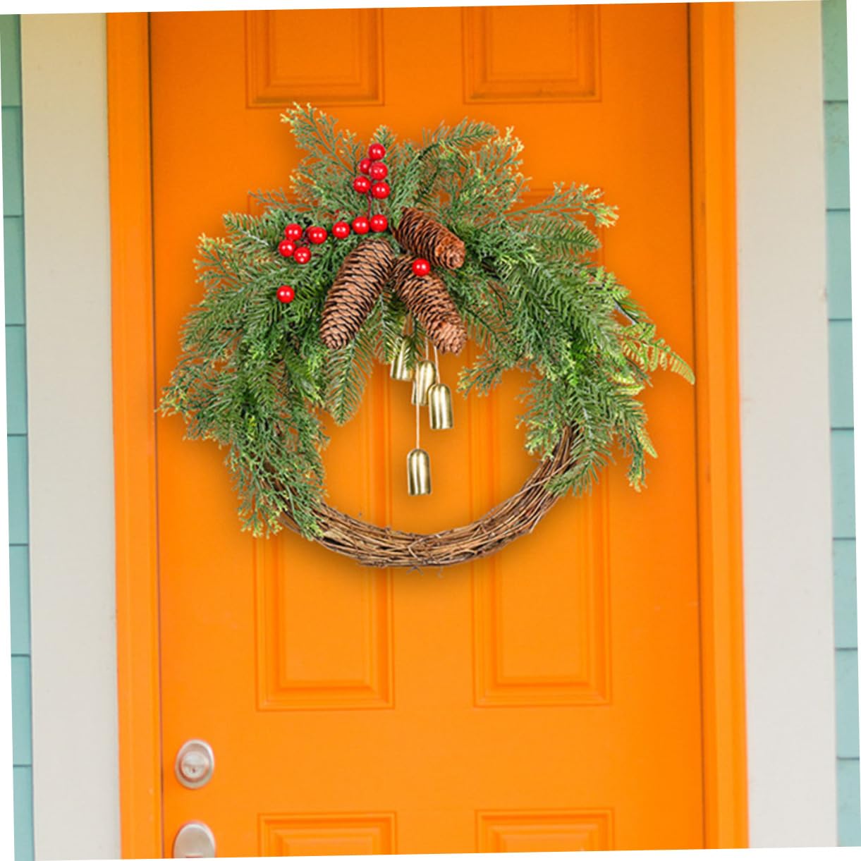 TOPBATHY 2St Kranz Weihnachtsbaum hängende Dekoration tür Wand anhänger weihnachtsdeko Weihnachts Party mockin Boho- Hochzeitsdeko Weihnachtsgirlande Weihnachtsfeier Dekoration Plastik