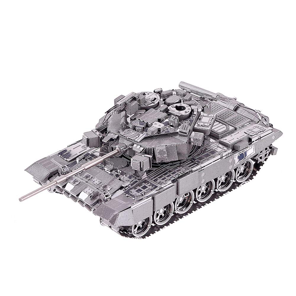 Piececool 3D Puzzle Metal T-90A Main Battle Tank, War Machinery Craft Model Kits for Adults to Build, 3D Puzzles Adult Teens for Stainless Steel, Home Decoration, Collection, 150 Pieces