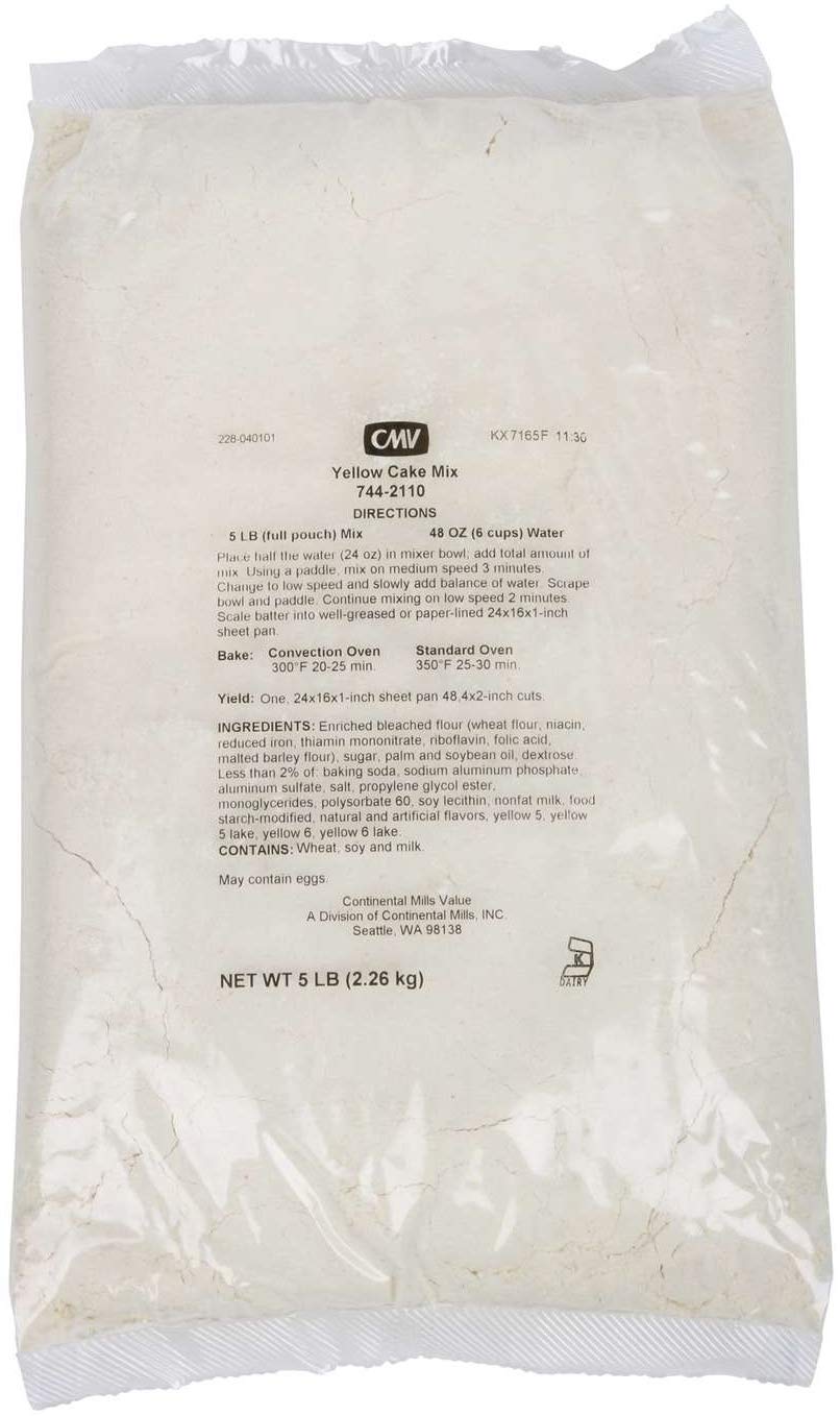 Yellow Cake Mix by Continental Mills – 80 Ounces, Pack of 6
