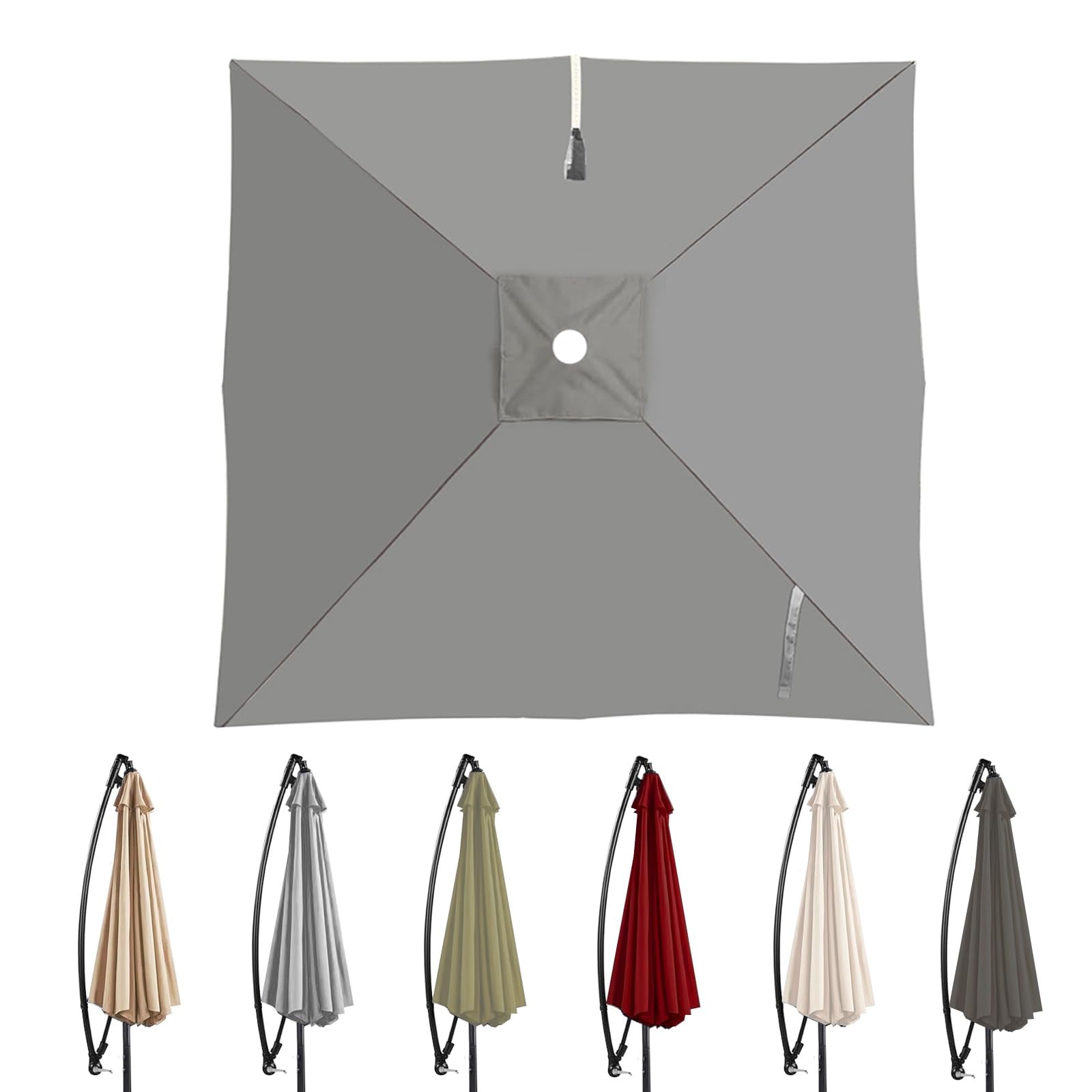 AntiUV Baldacchino Di Ricambio Ombrello, Antipioggia, Protezione Solare, Telo Copertura Di Rechange Per Ombrellone Giardino Patio Esterno, Tettoia Sostituzione Parasole Canopy(Topaz,3X3m)