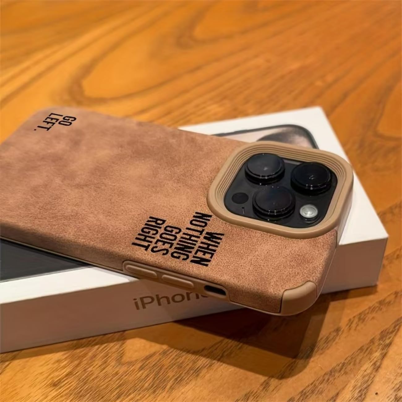 Black Faux Leather Stylish Phone Case – Single