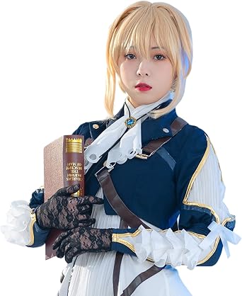 Nuoqi Violet Evergarden Cosplay Wig Women Anime Cosplay Brond Long Golden Wig