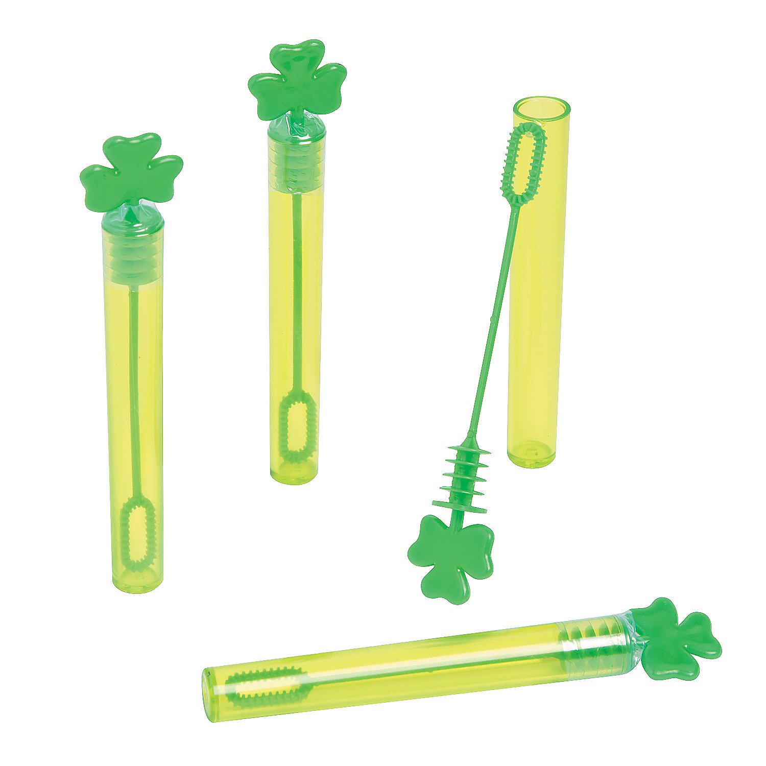 Fun ExpressShamrock Bubble Tubes for St. Patrick's Day - Toys - Bubbles - Bubble Bottles - St. Patrick's Day - 24 Pieces