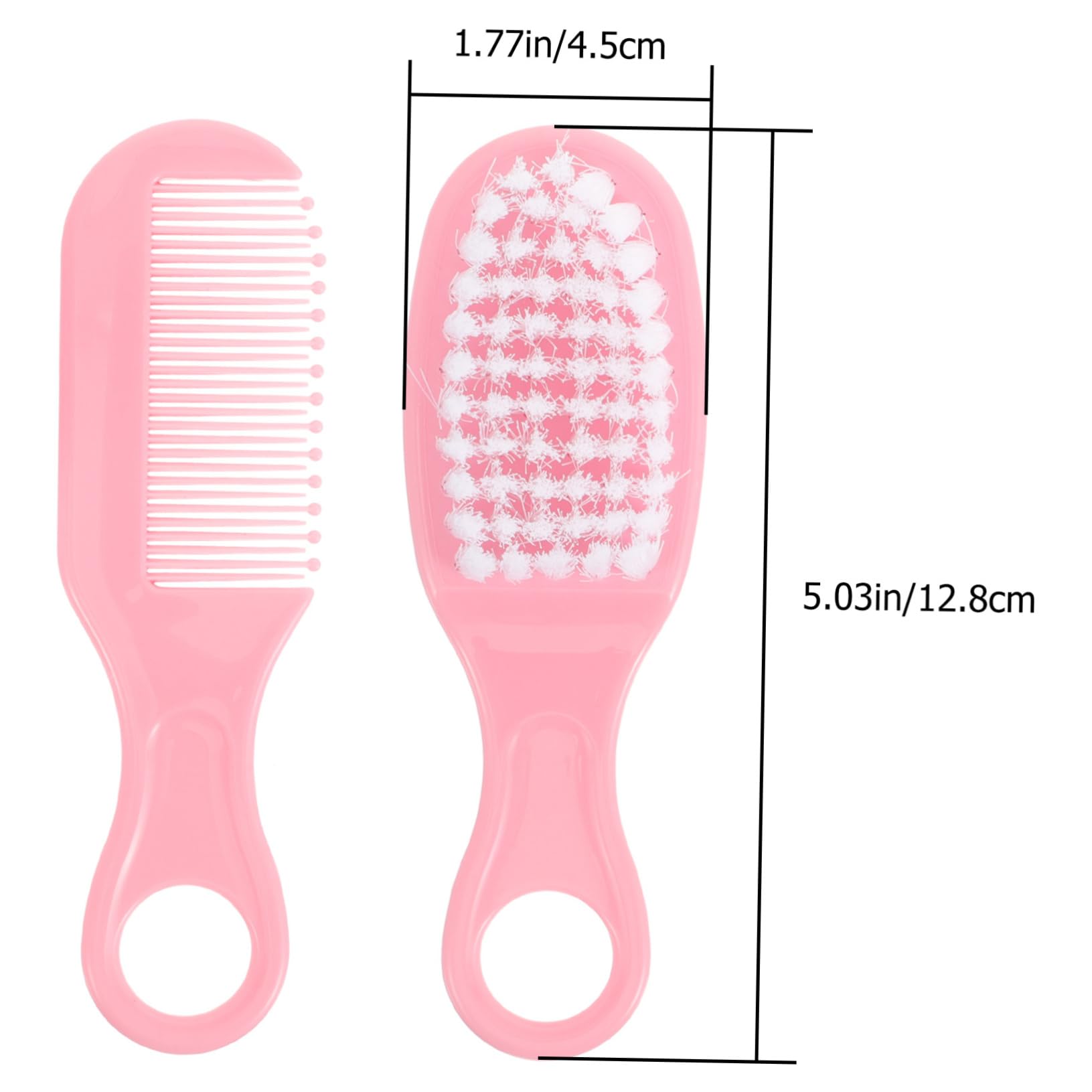ASAKKURA Infant Massage Brush Set Soft Hair Brush Comb Static-Free Grooming Kit for Newborns
