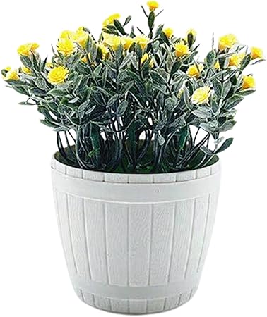 Amazon 造花 カスミソウ 模造 木目鉢 偽造花 盆栽 観葉植物 装飾花 フェイクフラワー 小鉢植え シミュレーション花 人工植物 緑の植物 シミュレーション 装飾 デコレーション 飾り 世話いらず 水やり不要 お手入れ簡単 枯れない 美しく シンプル 居間 玄関 美化 花園 窓