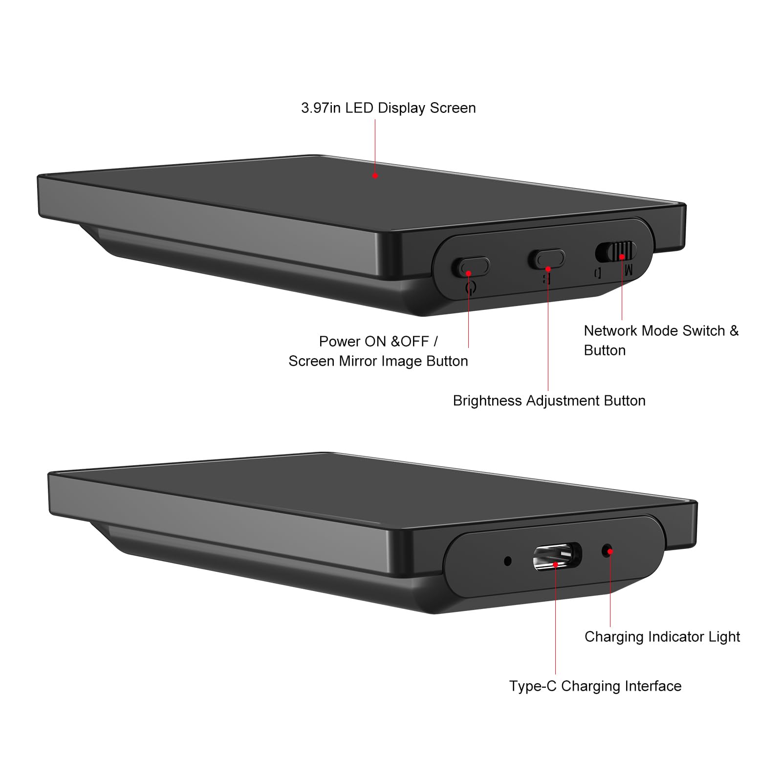 Monitor Vlog Per IPhone 4K | King Ma Schermo Selfie Per Fotocamera Posteriore | Con Clip Magnetica