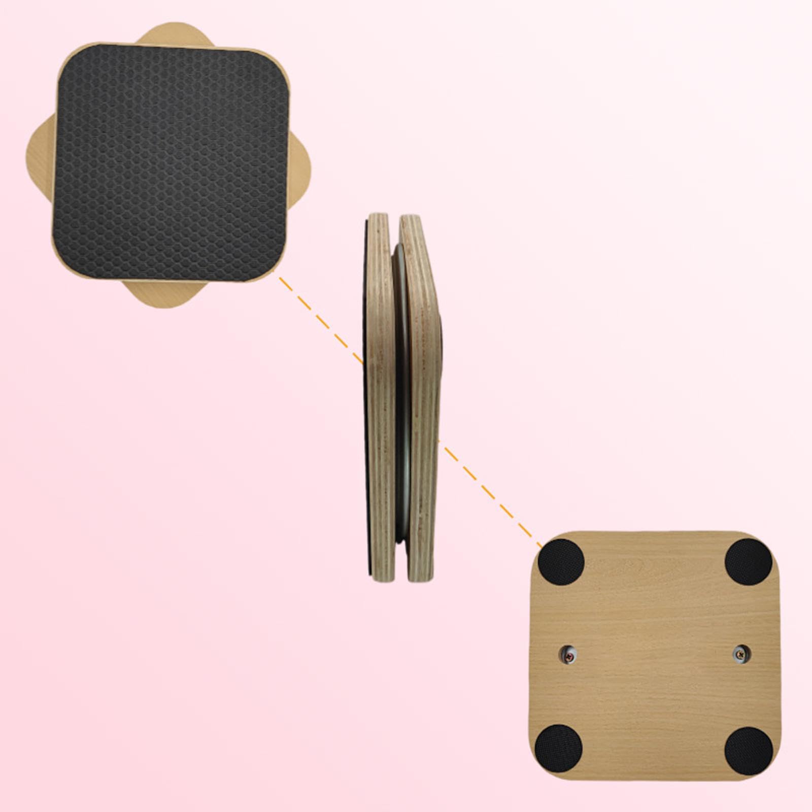 Tavola Equilibrio Twist Legno Gym | materiale legno massello, antiscivolo, uso palestra e casa, portatile