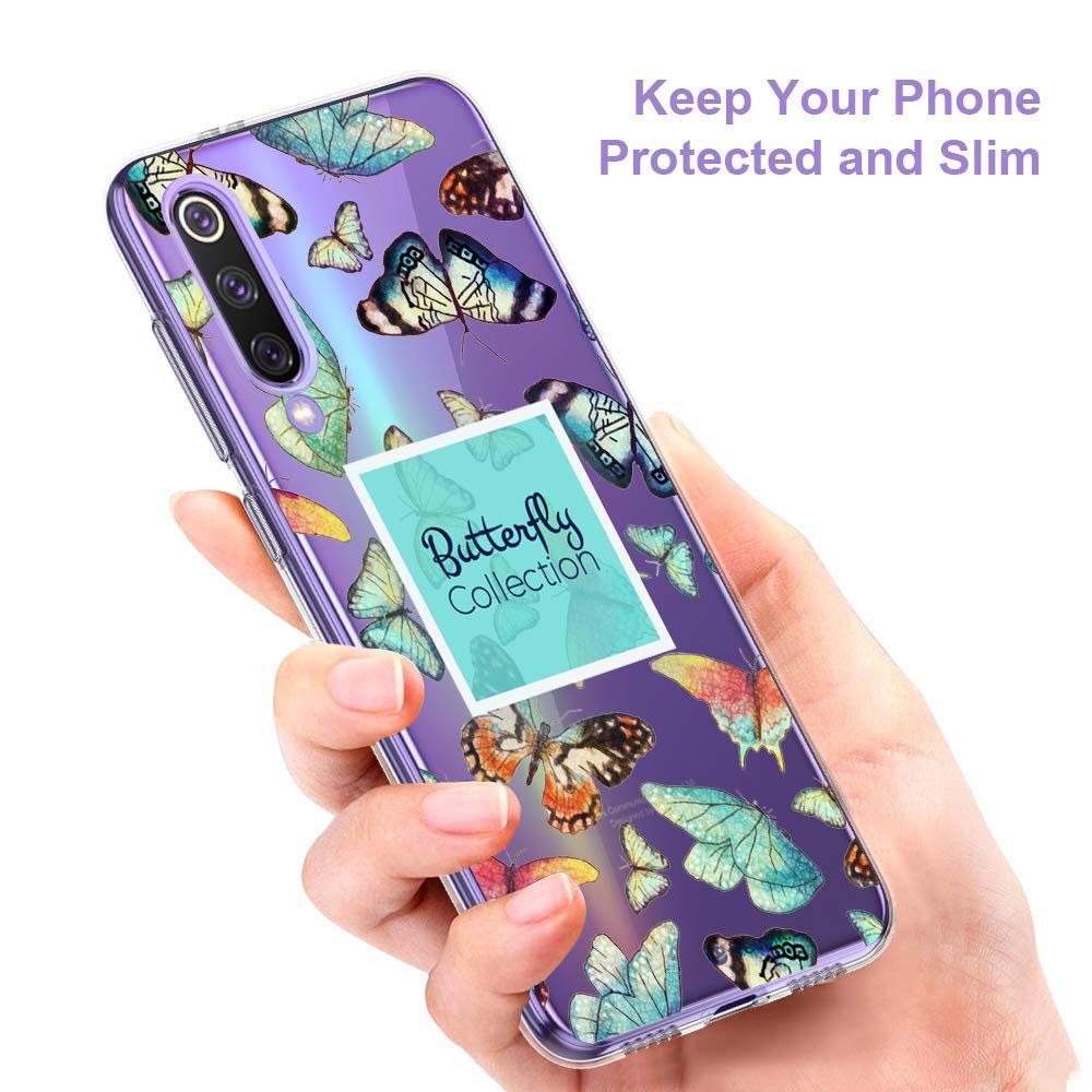 Custodia Trasparente Per Redmi Note 8 Pro Con Stampa Farfalla - Paraurti TPU Morbido, Antigraffio