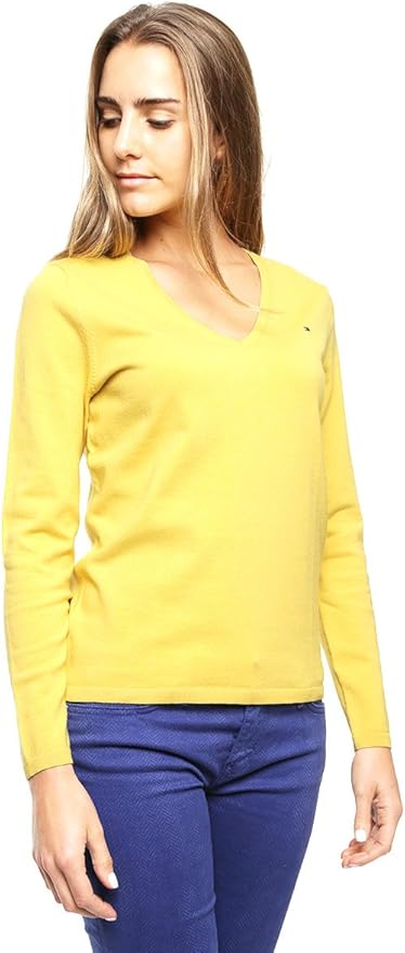Sueter tommy hilfiger amarillo Outlet
