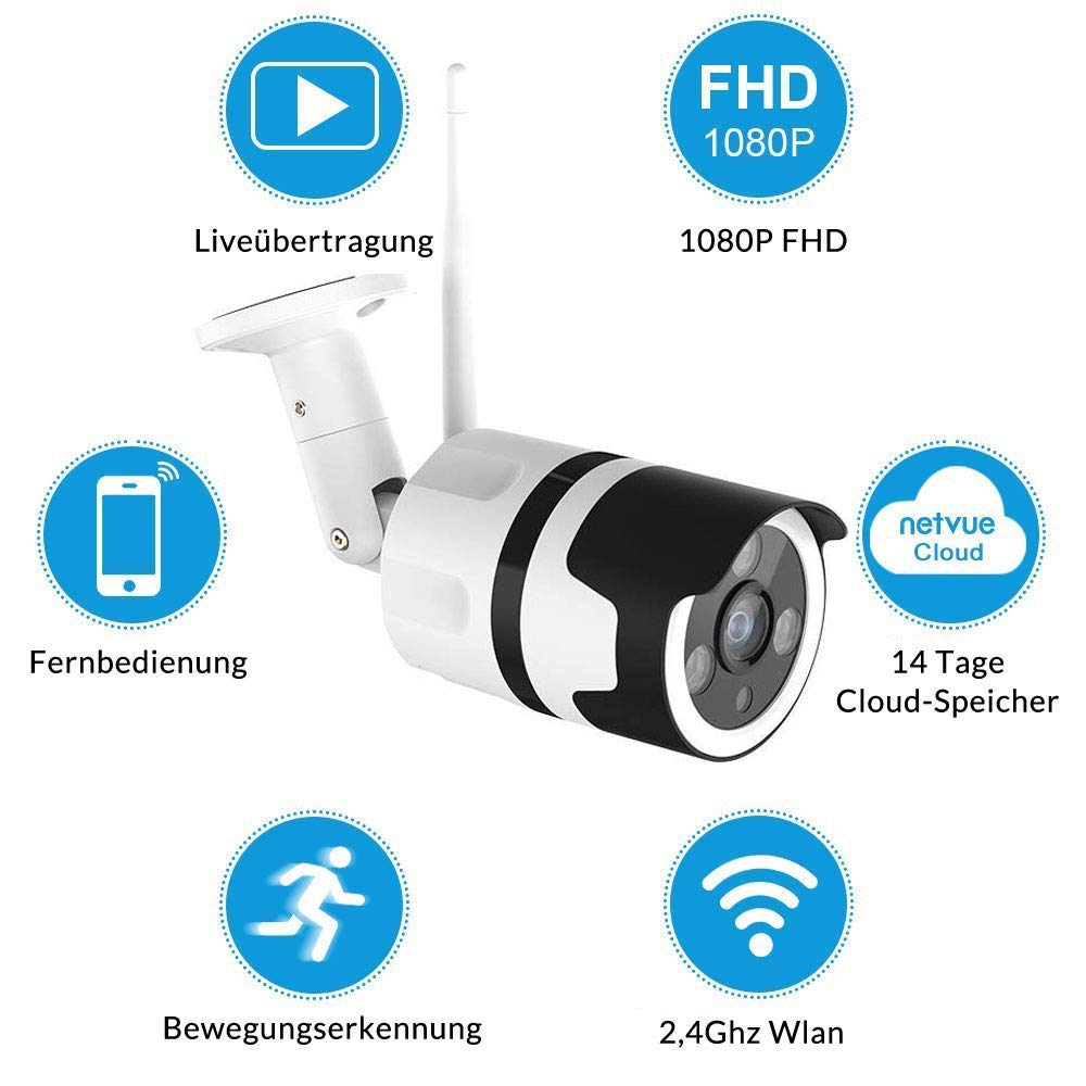 Bezprzewodowa kamera bezprzewodowa 1080P z aplikacją YOOSEE CW664 LED Remote Control