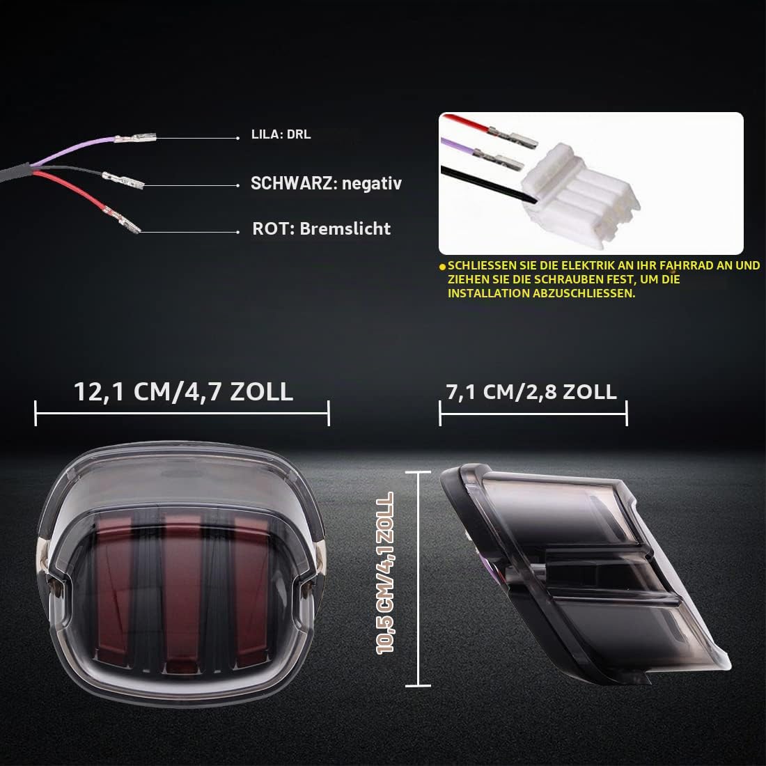 Motorrad LED Rücklicht Eagle Claw Bremslichter integriert für Sportster Fatboy Heritage Softail XL FLHR FLHRCI FXD