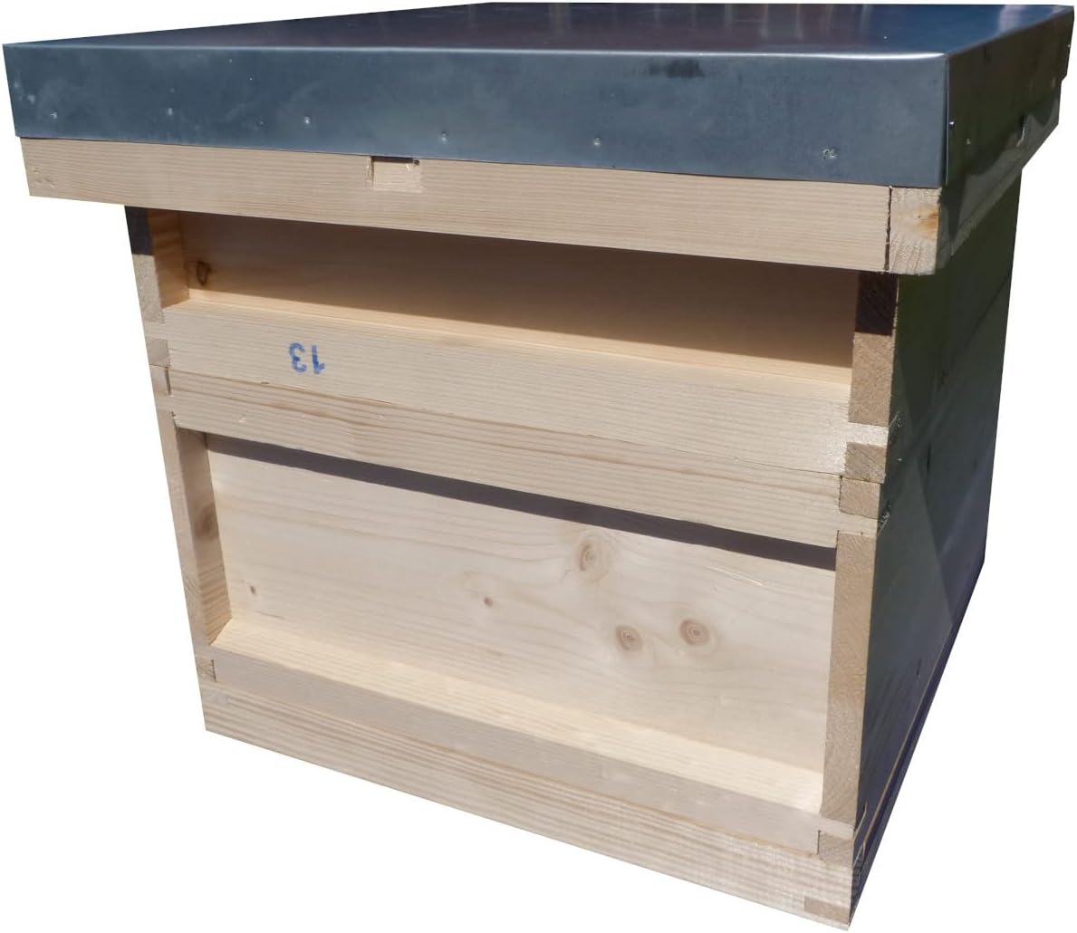 AGS National Bee Hive with Brood Box and One Super. Beekeeping Beehive
