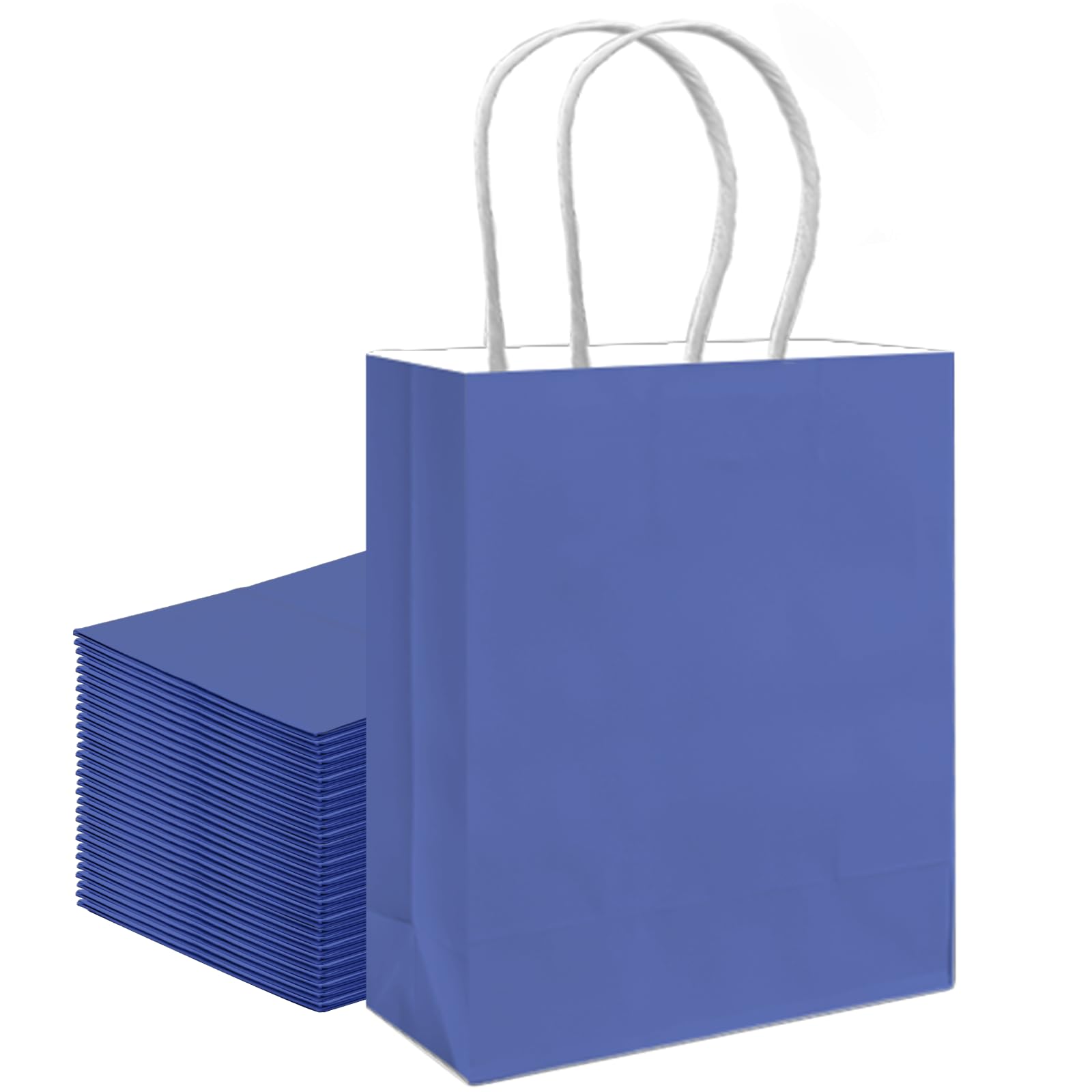 Gcardist 24PCS Medium Gift Bag with Handles Bulk 8.3"x4.3"x11" Gift Bags Purple Blue Bags Multiple Uses (21x11x27.3cm,Medium Size)