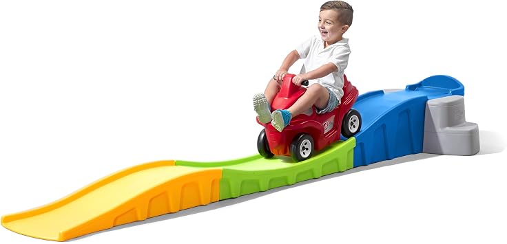Step2 Up & Down Roller Coaster Toy Roller Coaster Anniversary Edition | Children's roller coaster with running car | 118 inch roller coaster for kids